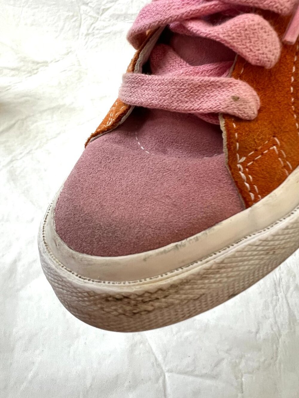 Converse Golf le Fleur sneakers low top shoes Pink Orange suede womens 7.5 - Picture 10 of 15